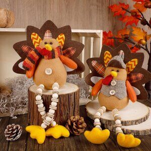 14 Inch Turkey Thanksgiving Decoration for Home Autumn Fall Thanksgiving Harvest